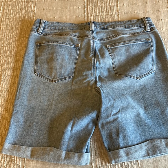 Talbots Blue Jean Shorts Relaxed 9” - Picture 2 of 3